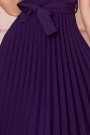 311-12 LILA Pleated dress with short sleeves - dark blue 