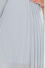  313-11 ISABELLE Pleated dress with neckline and long sleeve - grey 