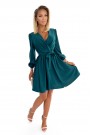  339-2 BINDY Feminine dress with a neckline - green 