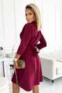  286-5 SANDY Flared shirt dress - Burgundy color 