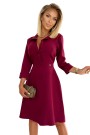  286-5 SANDY Flared shirt dress - Burgundy color 