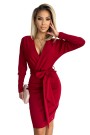 401-1 CELIA Envelope dress with a neckline on the back - burgundy 