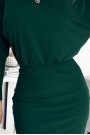  399-2 LARA Dress with cuffs in the sleeves - green 