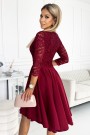  210-15 NICOLLE dress with longer back and neckline - burgundy color 