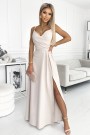  299-6 CHIARA elegant maxi dress with straps - beige 