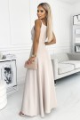  299-6 CHIARA elegant maxi dress with straps - beige 
