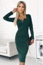  441-1 Dress with three buttons on the neckline - green 