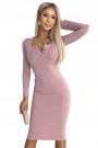  441-2 Dress with three buttons on the neckline - dirty pink 