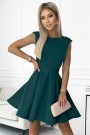  442-1 Flared dress with small sleeves - green 