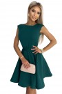  442-1 Flared dress with small sleeves - green 