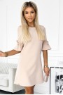  217-7 NEVA Trapezoidal dress with flared sleeves - beige 