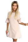  217-7 NEVA Trapezoidal dress with flared sleeves - beige 