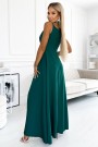  299-11 CHIARA elegant maxi long dress with straps - green 