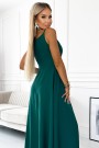  299-11 CHIARA elegant maxi long dress with straps - green 