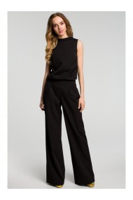 M382 Jumpsuit ar šķeltu muguru - melns