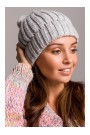 BK058 Ребристый трикотажный бобрик - серый