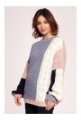 Пуловер BK066 Colourblock - модель 3