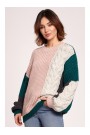 Пуловер BK066 Colourblock - модель 4