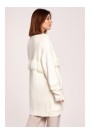 BK068 Кардиган с открытым передом - кремовый