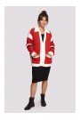 BK094 Colourblock Кардиган на молнии с воротником - модель 1