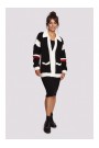 BK094 Colourblock Кардиган на молнии с воротником - модель 2