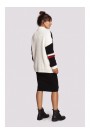 BK094 Colourblock Кардиган на молнии с воротником - модель 2