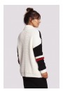 BK094 Colourblock Кардиган на молнии с воротником - модель 2