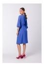 S340 Wrap flared dress - blue