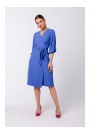 S340 Wrap flared dress - blue