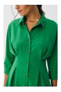 S351 Kreklu kleita ar pogām priekšpusē - zaļa