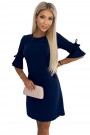  217-8 NEVA Trapezoidal dress with flared sleeves - dark blue 