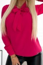 140-21 Business blouse with ties at the front - pink - Barbie color 