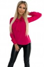 140-21 Business blouse with ties at the front - pink - Barbie color 