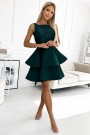  205-4 LAURA flared dress with lace - green 