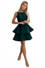  205-4 LAURA flared dress with lace - green 