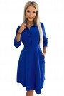  286-6 SANDY Flared shirt dress with a belt - blue 