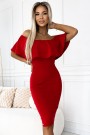  138-9 Marbella - Pencil dress "Spanish flu" - red 