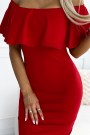  138-9 Marbella - Pencil dress "Spanish flu" - red 