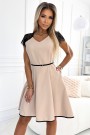  254-3 SILVIA Dress with lace inserts - beige 