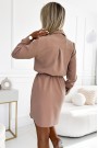  284-2 CAMILLE Shirt dress with pockets - beige 