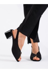 Eleganckie sandały na słupku czarne