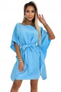  287-26 SOFIA Butterfly dress with a binding at the waist - light blue 
