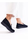 Wsuwane trampki slip on granatowe