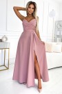  299-16 CHIARA elegant maxi dress with straps - dirty pink 