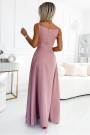  299-16 CHIARA elegant maxi dress with straps - dirty pink 