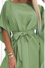 287-27 SOFIA Butterfly dress with a binding at the waist - olive color 