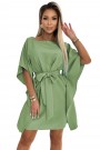  287-27 SOFIA Butterfly dress with a binding at the waist - olive color 