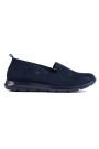 Granatowe tekstylne slip on damskie