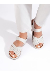 Damskie białe sandały na rzep