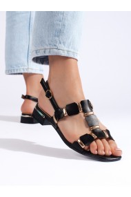 Czarne stylowe sandały damskie